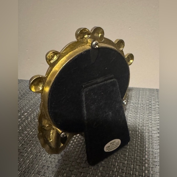 CBK Ltd Metal Enamel Rhinestone Peacock Photo Frame 4.5" x 4.5" - Picture 3 of 4